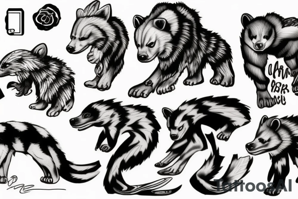 honey badger tattoo idea