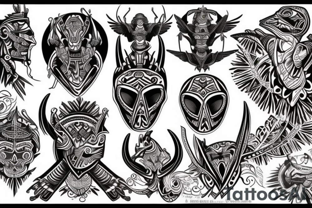Guante de armadura y cuervo tattoo idea