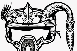 Spartan Helmet with a sword going through it tattoo idea