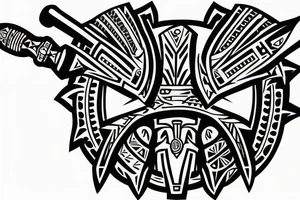Spartan Helmet with a sword going through it tattoo idea