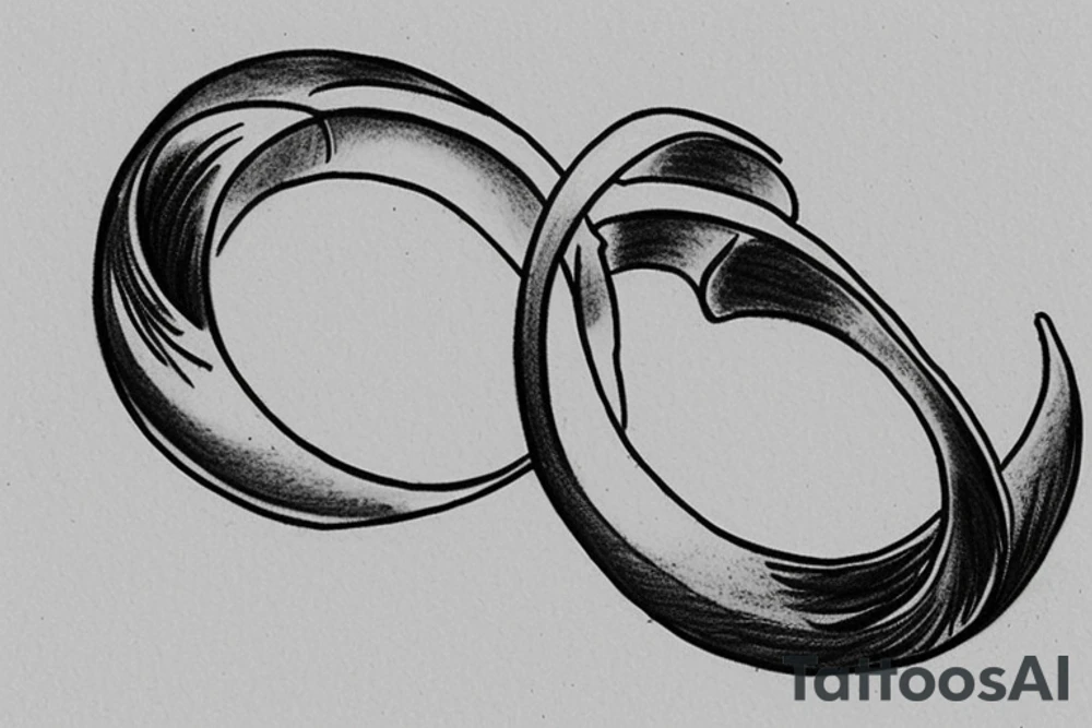 simple tattoo in the form of a wedding ring around the finger tattoo idea