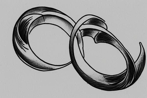 simple tattoo in the form of a wedding ring around the finger tattoo idea