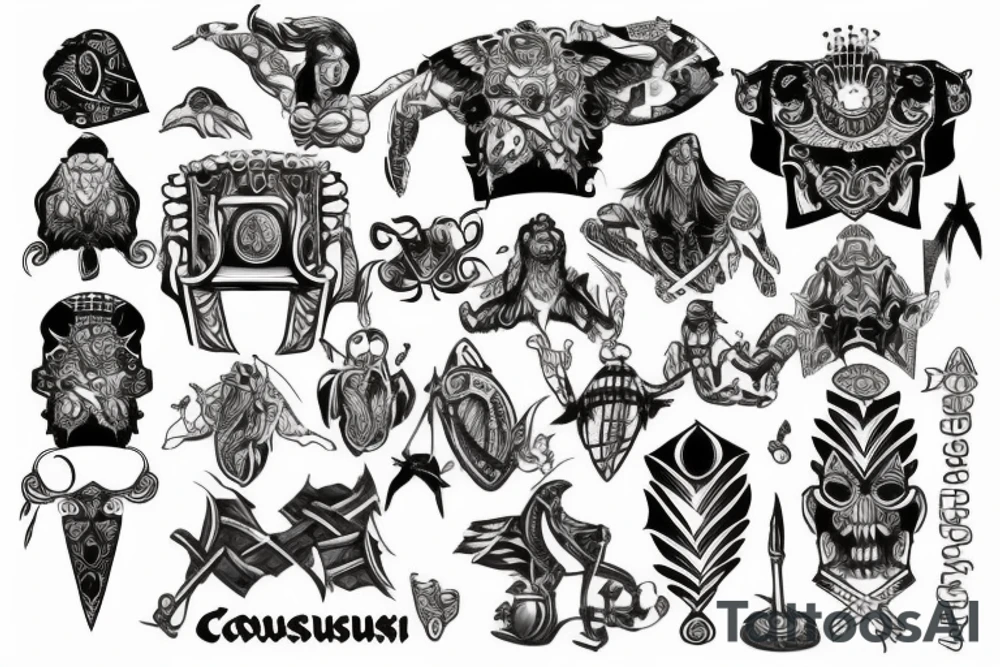 a colliseum with the colossus tattoo idea