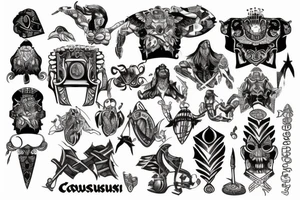 a colliseum with the colossus tattoo idea