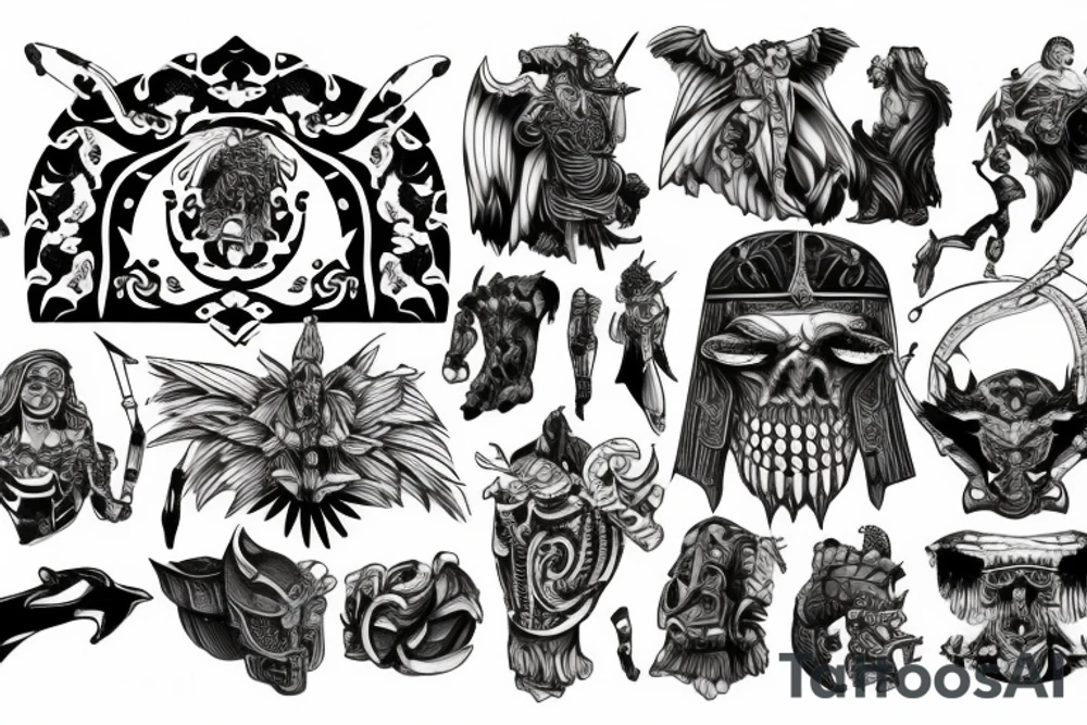 a colliseum with the colossus tattoo idea