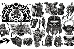 a colliseum with the colossus tattoo idea