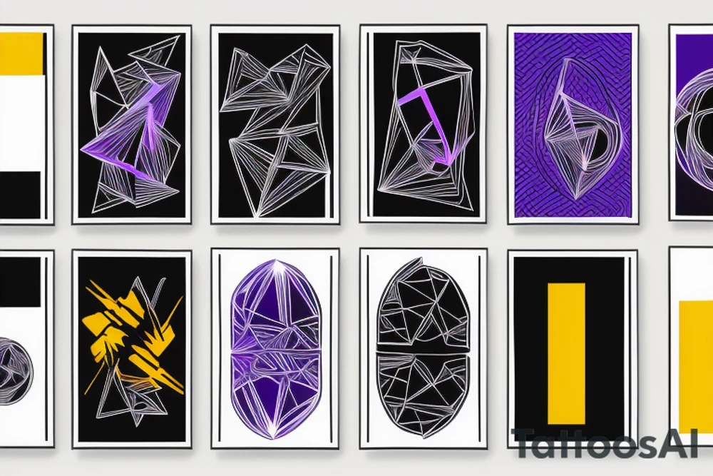 card sized with black framing
negative space style
thick black lines, with blue, amber and purple being the only used colors.

Sisyphus pushing the boulder tattoo idea