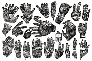 laconic tattoo wrapped around a finger tattoo idea