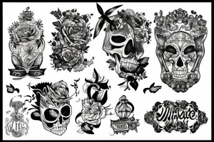 Tatouages  de vitraux  pour souvenir de mon père tattoo idea