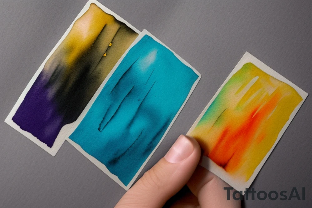 card sized

thick black lines, with teal, amber and purple being the only used colors.

A man is running in a liminal space, ocean waves violently crashing around him as he holds the universe in his hands. He is trying to piece it back together tattoo idea