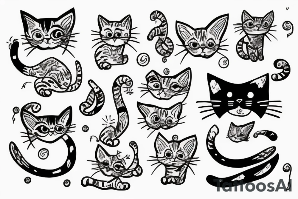 Cat jump tartle tattoo idea