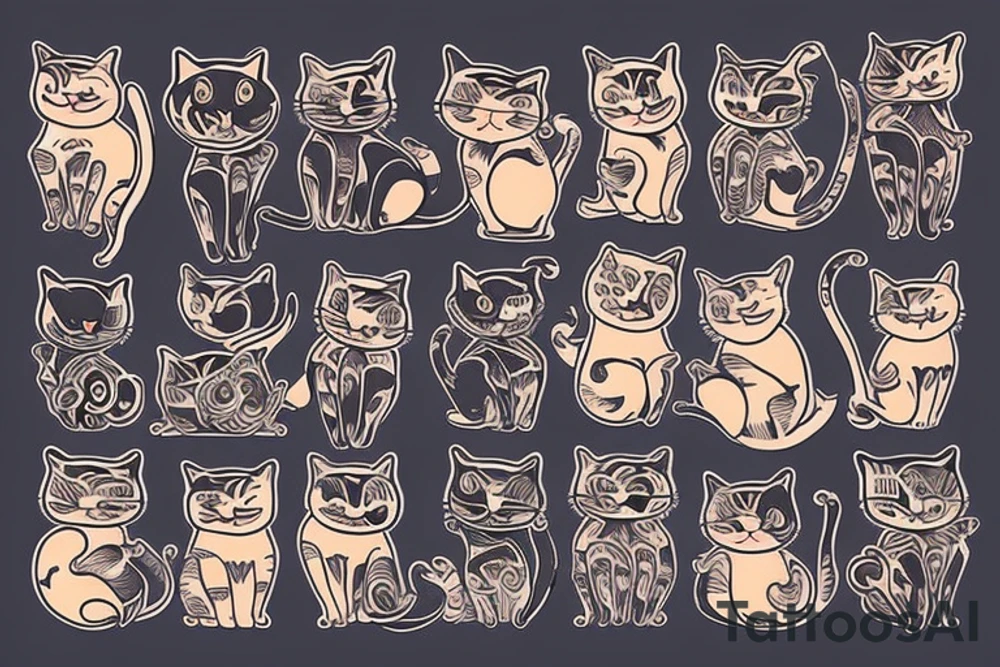 cat cat sweet cat tattoo idea