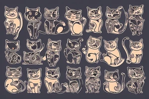 cat cat sweet cat tattoo idea