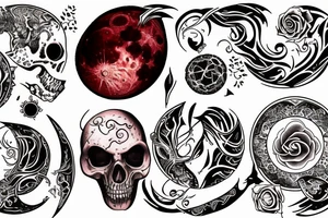 Blood moon rising tattoo idea