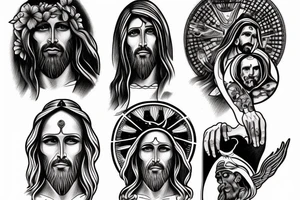 Jesus Christ portrait tattoo idea