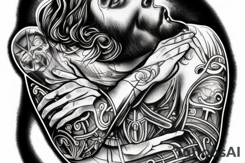 Jesus Christ portrait tattoo idea