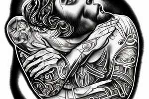 Jesus Christ portrait tattoo idea