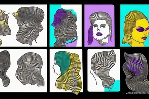card sized

thick black lines, with teal, amber and purple being the only used colors.

A women is running through a airport terminal in the universe piecing it back together tattoo idea