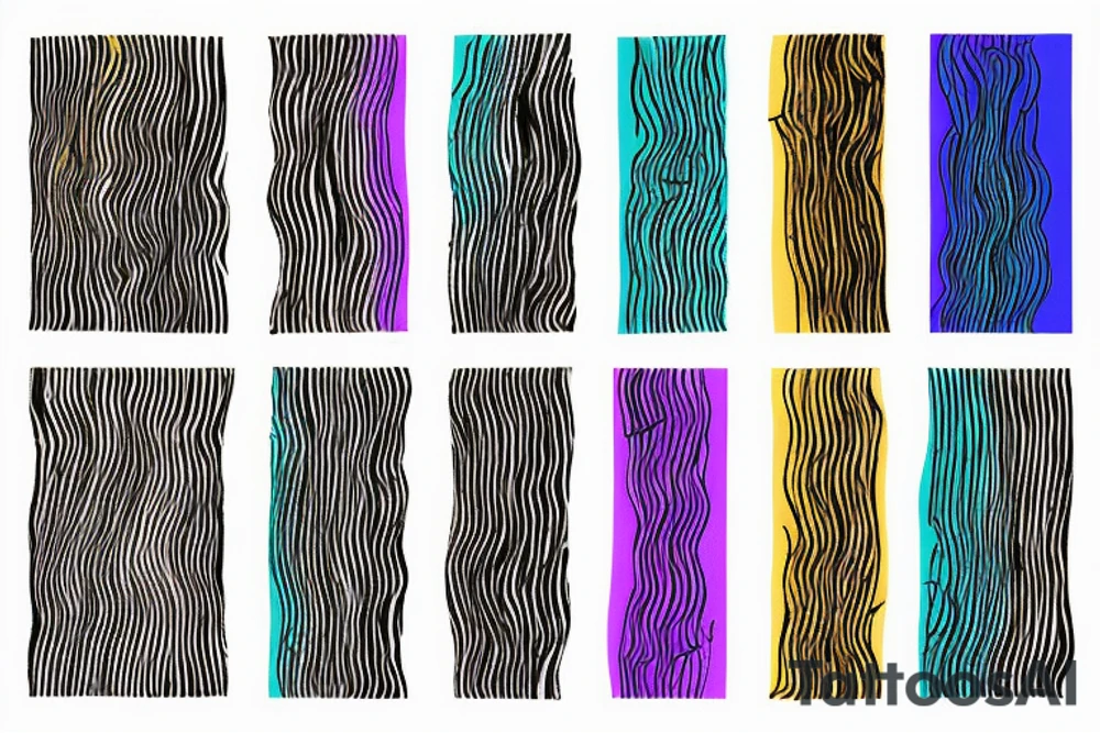 card sized

thick black lines, with teal, amber and purple being the only used colors.

someone is relaxing in a boat going down a multi colour rainbow river in the universe tattoo idea