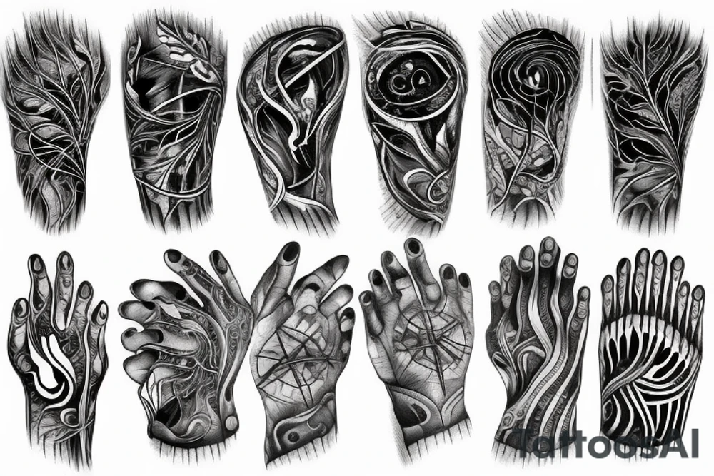 Neurons on the hand tattoo idea