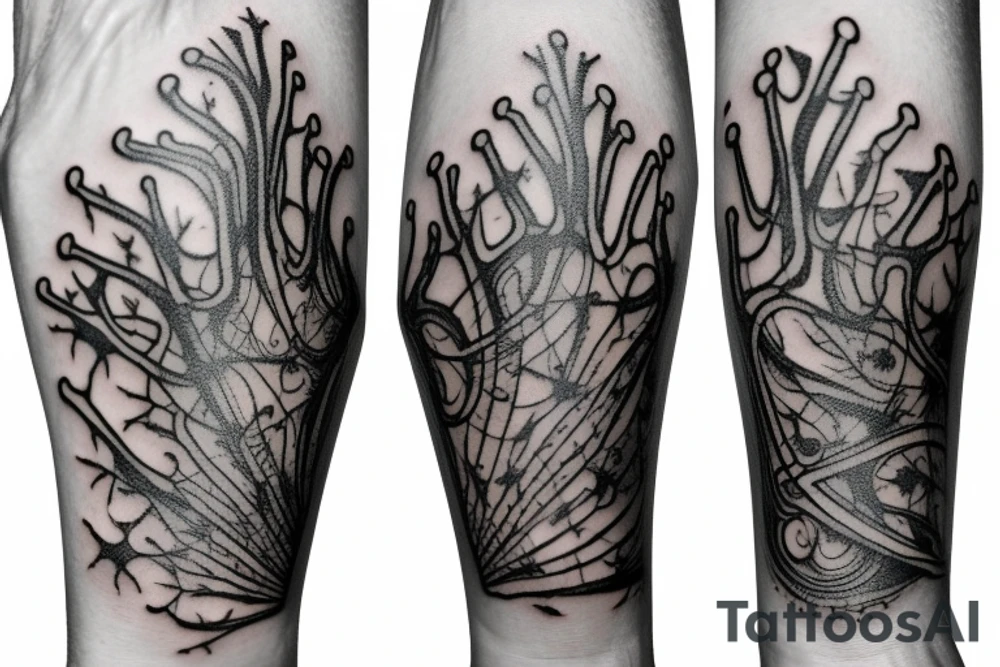 Neurons on the hand tattoo idea
