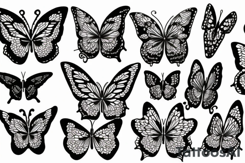 Gothic Butterfly tattoo idea