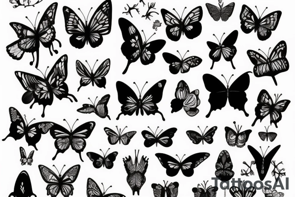 Gothic Butterfly tattoo idea