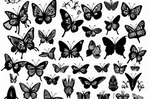 Gothic Butterfly tattoo idea