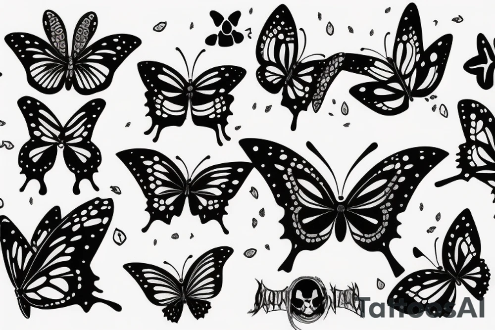Gothic Butterfly tattoo idea