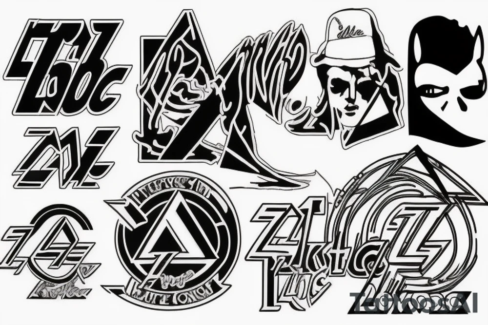Ac dc, pink floyd  led zeppelin tattoo idea