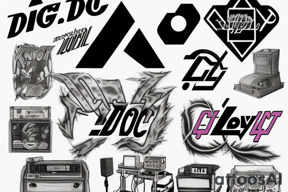 Ac dc, pink floyd  led zeppelin tattoo idea