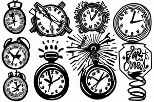 fear crushes the clock tattoo idea