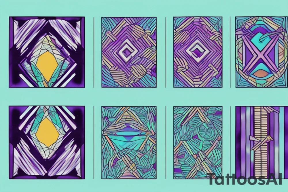 Card sized
The only colors that can be used are teal amber and purple
Throughout heaven and earth only I am the honored one. See through your eyes. Keep the fire and disco burning. tattoo idea