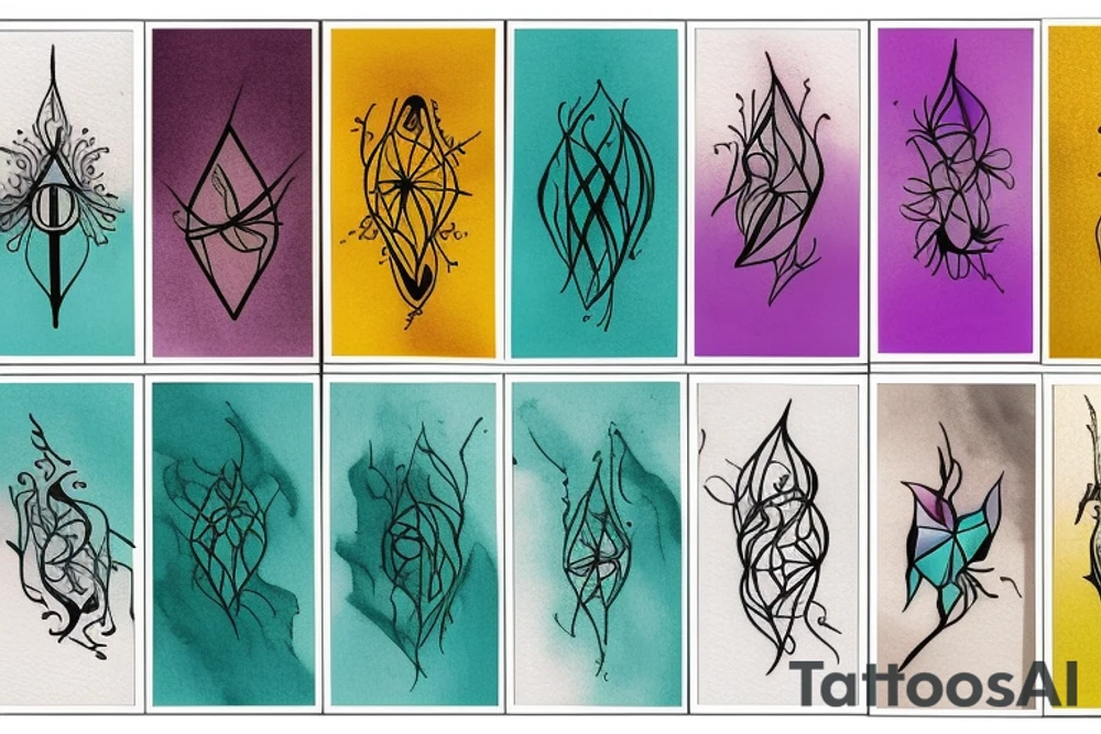 Card sized
The only colors that can be used are teal amber and purple
Throughout heaven and earth only I am the honored one. See through your eyes. Keep the fire and disco burning. tattoo idea