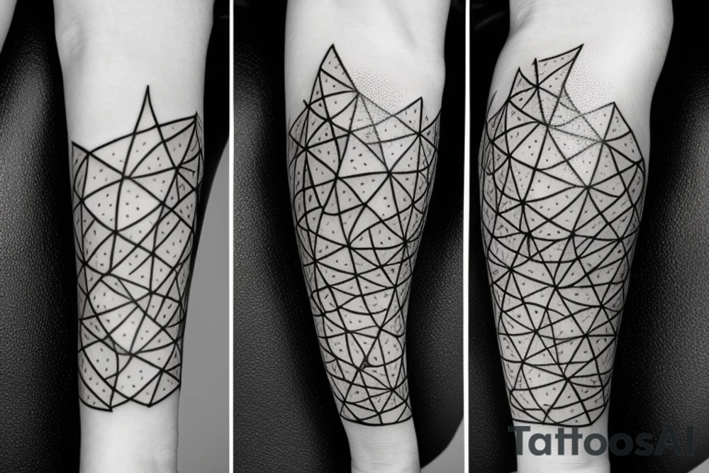 Cherry blossom geometry tattoo idea