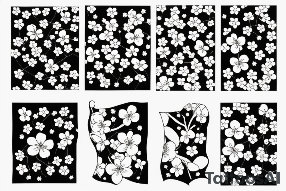 Cherry blossom geometry tattoo idea