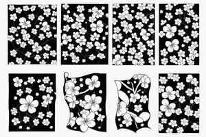 Cherry blossom geometry tattoo idea