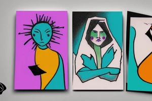 Card sized
The only colors that can be used are teal amber and purple
Throughout heaven and earth only I am the honored one. See through your eyes. Keep the fire and disco burning. tattoo idea