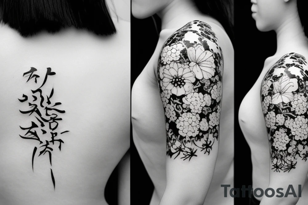 sakura in the chinese style tattoo idea