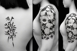 sakura in the chinese style tattoo idea