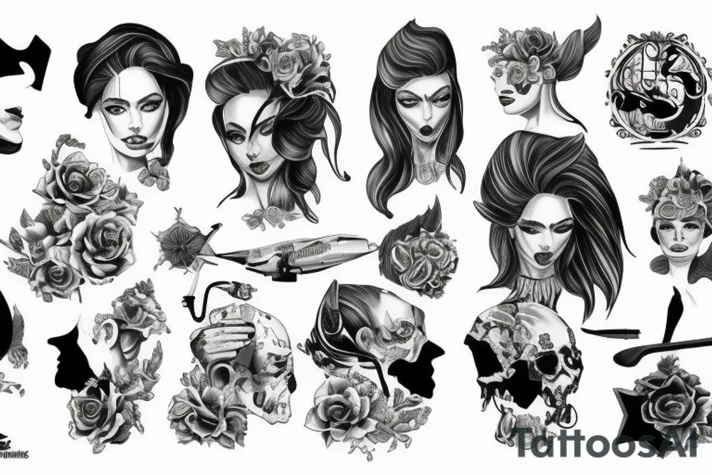 Guerriero con la sua armata tattoo idea