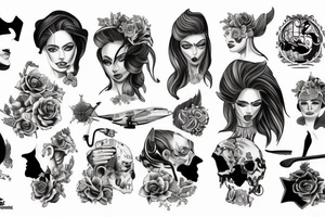 Guerriero con la sua armata tattoo idea