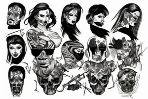 Guerriero con la sua armata tattoo idea