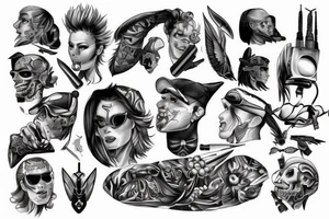Guerriero con la sua armata tattoo idea
