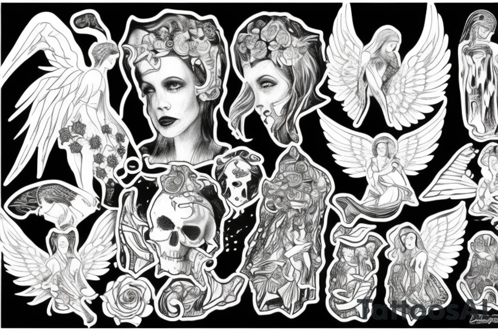 full back, Old Testament angel tattoo idea