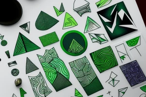 Card sized

only use able colors are shades of green

the forest through the trees tattoo idea