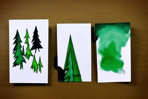 Card sized

only use able colors are shades of green

the forest through the trees tattoo idea