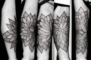 lotus flower on upper arm, small, manly tattoo idea