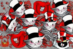 SnowFire satan cat in hat tattoo idea
