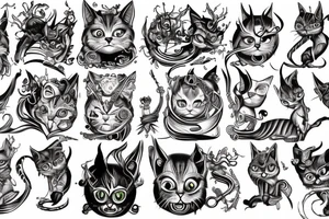 SnowFire satan cat in hat tattoo idea